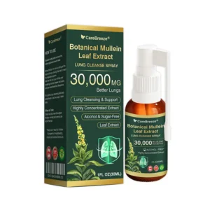 🔆✅CA Official Store:CareBreeze® Botanical Mullein Leaf Extract Lung Cleanse Spray(👨⚕️Directly acts on COPD, asthma, chronic bronchitis (CB), respiratory infections, lung cancer, sinusitis, and other conditions)