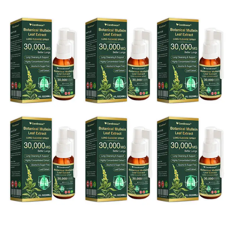 🔆✅CA Official Store:CareBreeze® Botanical Mullein Leaf Extract Lung Cleanse Spray(👨⚕️Directly acts on COPD, asthma, chronic bronchitis (CB), respiratory infections, lung cancer, sinusitis, and other conditions)