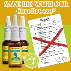 ⚡🐝✅US Official Store:CareBreeze® 6-in-1 Herbal BeePropolis Lung Cleanse Spray（👨‍⚕️Directly acts on COPD, asthma, chronic bronchitis (CB), respiratory infections, lung cancer, sinusitis, and other conditions）