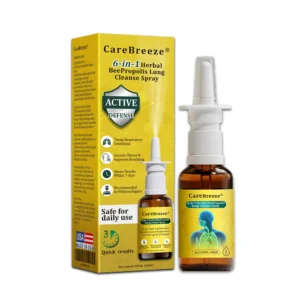 ⚡🐝✅US Official Store:CareBreeze® 6-in-1 Herbal BeePropolis Lung Cleanse Spray（👨‍⚕️Directly acts on COPD, asthma, chronic bronchitis (CB), respiratory infections, lung cancer, sinusitis, and other conditions）