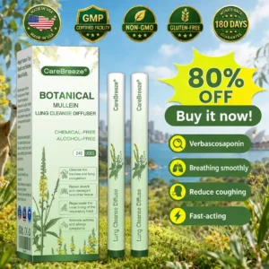 🇺🇸 ✅Official Store: CareBreeze® Botanical Mullein Lung Cleanse Diffuser🫁(👨⚕️Directly acts on COPD, asthma, chronic bronchitis (CB), respiratory infections, lung cancer, sinusitis, and other conditions)