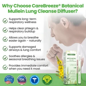 🇺🇸 ✅Official Store: CareBreeze® Botanical Mullein Lung Cleanse Diffuser🫁(👨⚕️Directly acts on COPD, asthma, chronic bronchitis (CB), respiratory infections, lung cancer, sinusitis, and other conditions)