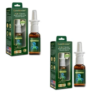 ⚡💖🇺🇸 Official Store:CareBreeze® 6-in-1 Herbal BeePropolis Lung Cleanse Spray(🫁Cough, wheezing, shortness of breath, sputum, stuffy nose, bronchitis, bronchitis, allergy symptoms, lung discomfort💝)