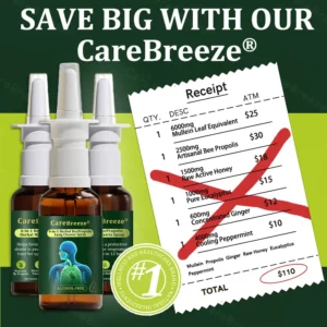 ⚡💖🇺🇸 Official Store:CareBreeze® 6-in-1 Herbal BeePropolis Lung Cleanse Spray(🫁Cough, wheezing, shortness of breath, sputum, stuffy nose, bronchitis, bronchitis, allergy symptoms, lung discomfort💝)