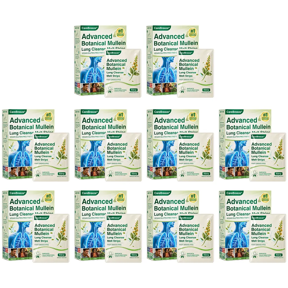 💖🇺🇸 ✅CareBreeze® Advanced Botanical Mullein Lung Cleanse Melt Strips(👨⚕️Directly acts on COPD, asthma, chronic bronchitis (CB), respiratory infections, lung cancer, sinusitis, and other conditions)