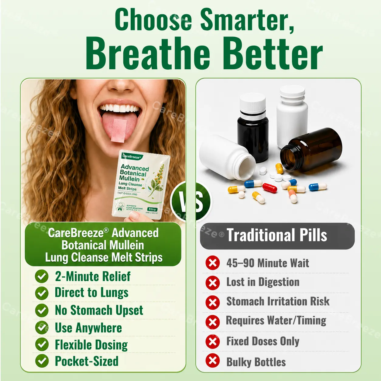 💖🇺🇸 ✅CareBreeze® Advanced Botanical Mullein Lung Cleanse Melt Strips(👨⚕️Directly acts on COPD, asthma, chronic bronchitis (CB), respiratory infections, lung cancer, sinusitis, and other conditions)