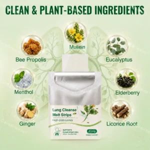 💖🇺🇸 ✅CareBreeze® Advanced Botanical Mullein Lung Cleanse Melt Strips(👨⚕️Directly acts on COPD, asthma, chronic bronchitis (CB), respiratory infections, lung cancer, sinusitis, and other conditions)
