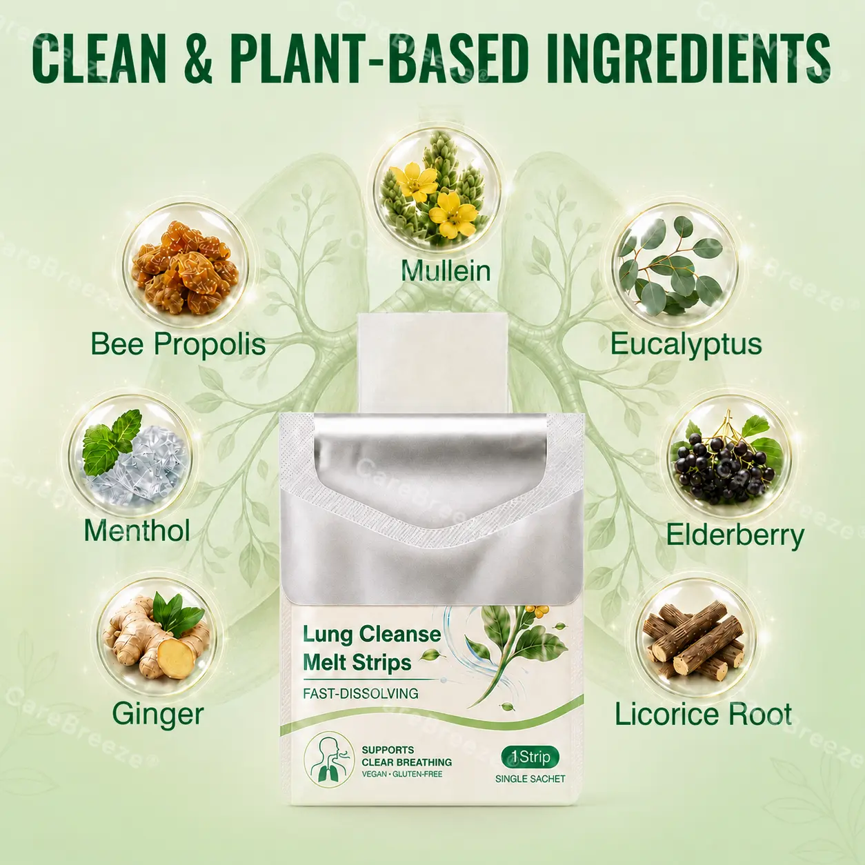💖🇺🇸 ✅CareBreeze® Advanced Botanical Mullein Lung Cleanse Melt Strips(👨⚕️Directly acts on COPD, asthma, chronic bronchitis (CB), respiratory infections, lung cancer, sinusitis, and other conditions)