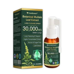 🫁🇺🇸 CareBreeze® Botanical Mullein Leaf Extract Lung Cleanse Spray(👨⚕️Directly acts on COPD, asthma, chronic bronchitis (CB), respiratory infections, lung cancer, sinusitis, and other conditions)