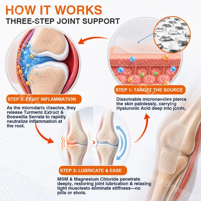✅🇺🇸 CareBreeze® Pain-Relief Bone-Healing Microneedle Patch(🧑⚕️Reducing joint swelling, pain, stiffness, redness, warmth, soreness, and joint fatigue)