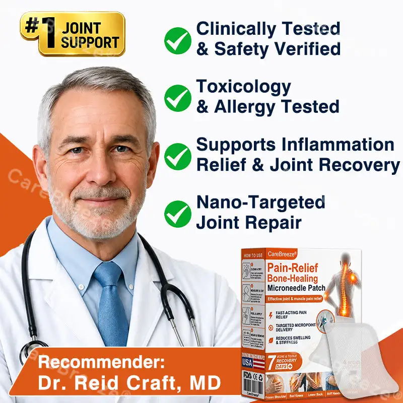 ✅🇺🇸 CareBreeze® Pain-Relief Bone-Healing Microneedle Patch(🧑⚕️Reducing joint swelling, pain, stiffness, redness, warmth, soreness, and joint fatigue)